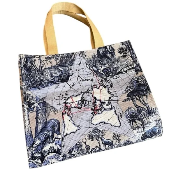 DIOR Around The World Straw Tote Bag NIB Christian Dior Parfums Beauty - Picture 15 of 15